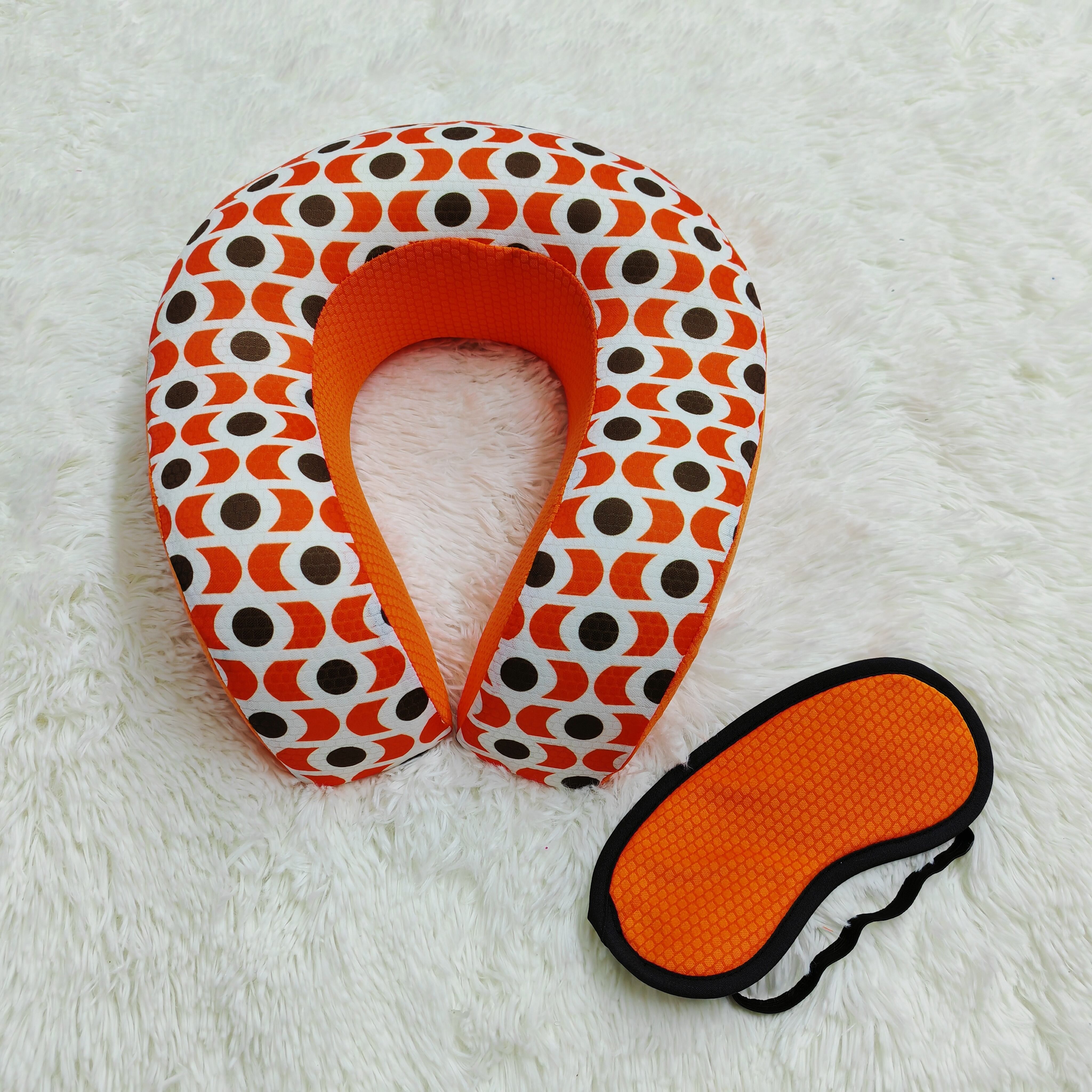 Breathable Memory Foam Neck Travel Pillow Eye mask set