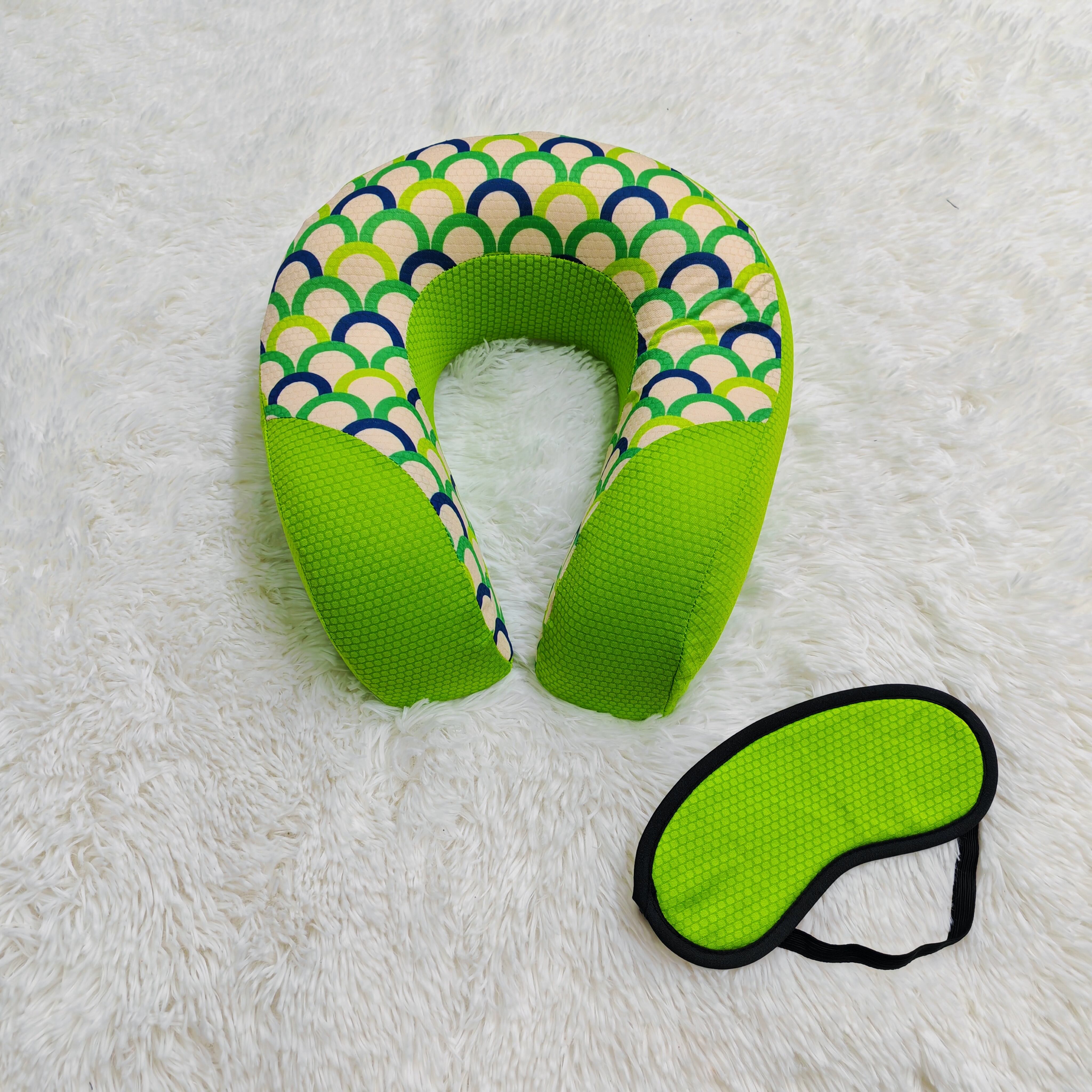 Breathable Memory Foam Neck Travel Pillow Eye mask set factory