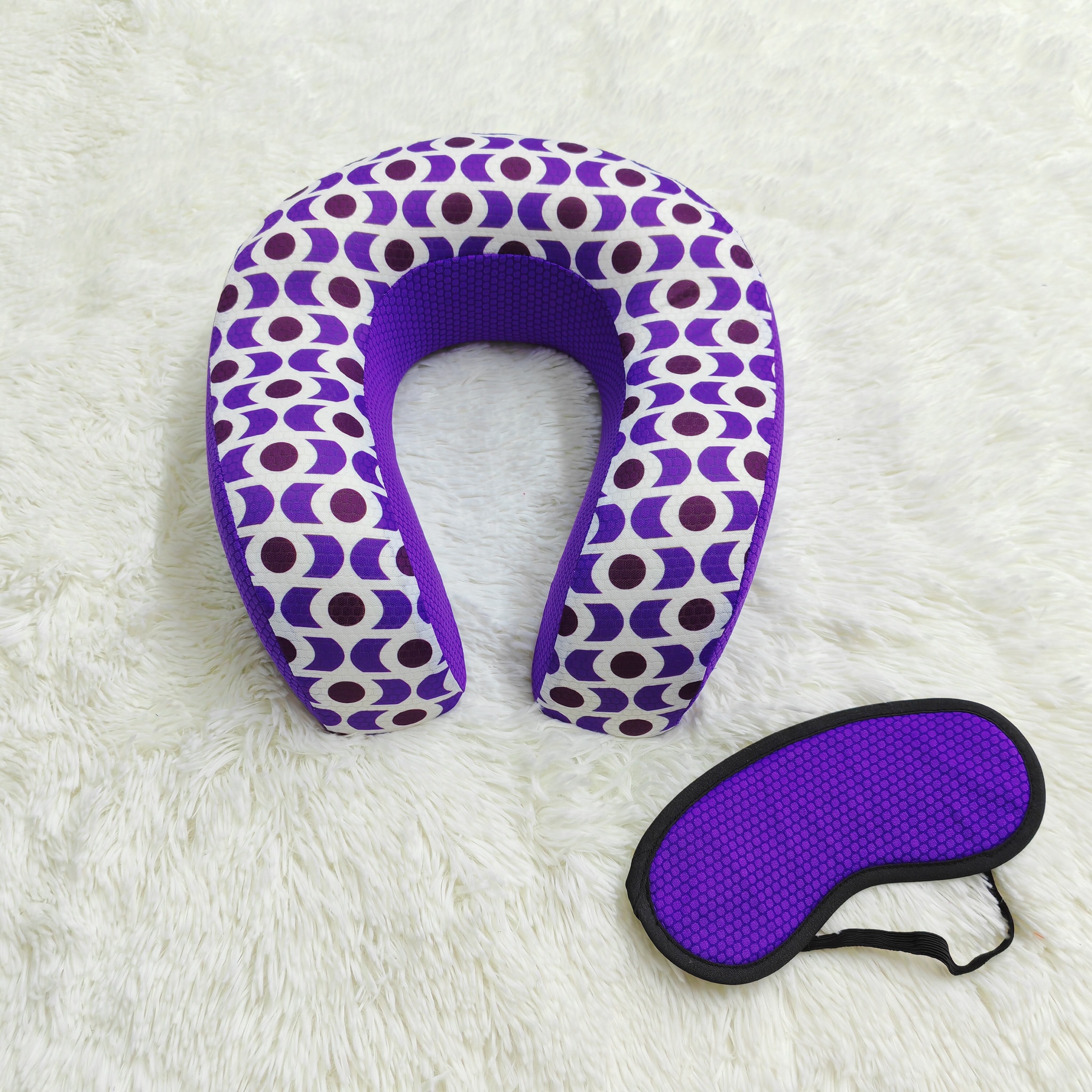 Breathable Memory Foam Neck Travel Pillow Eye mask set factory