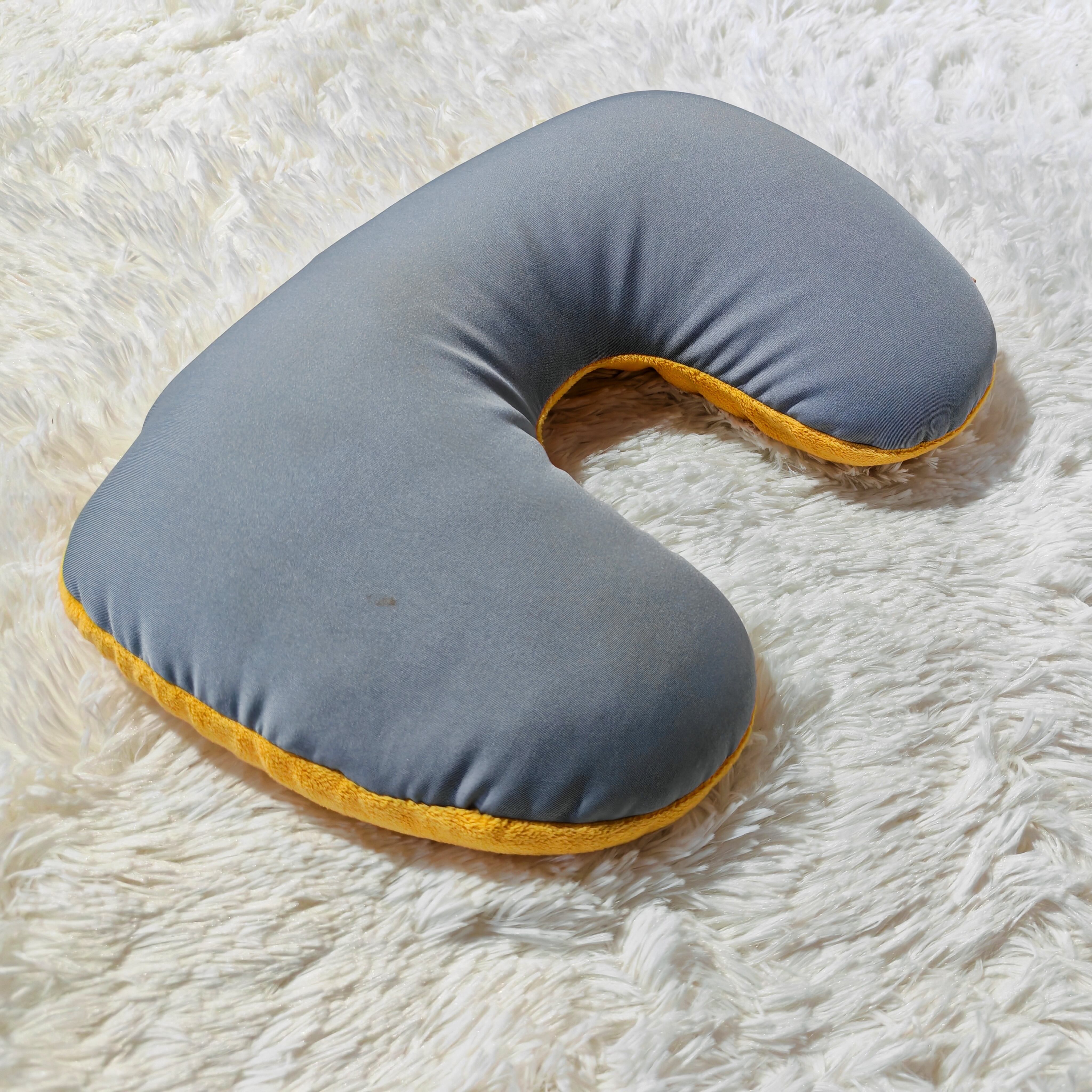 Travel Neck Pillow 2 in1 Microbeads Solid Convertible Cushion