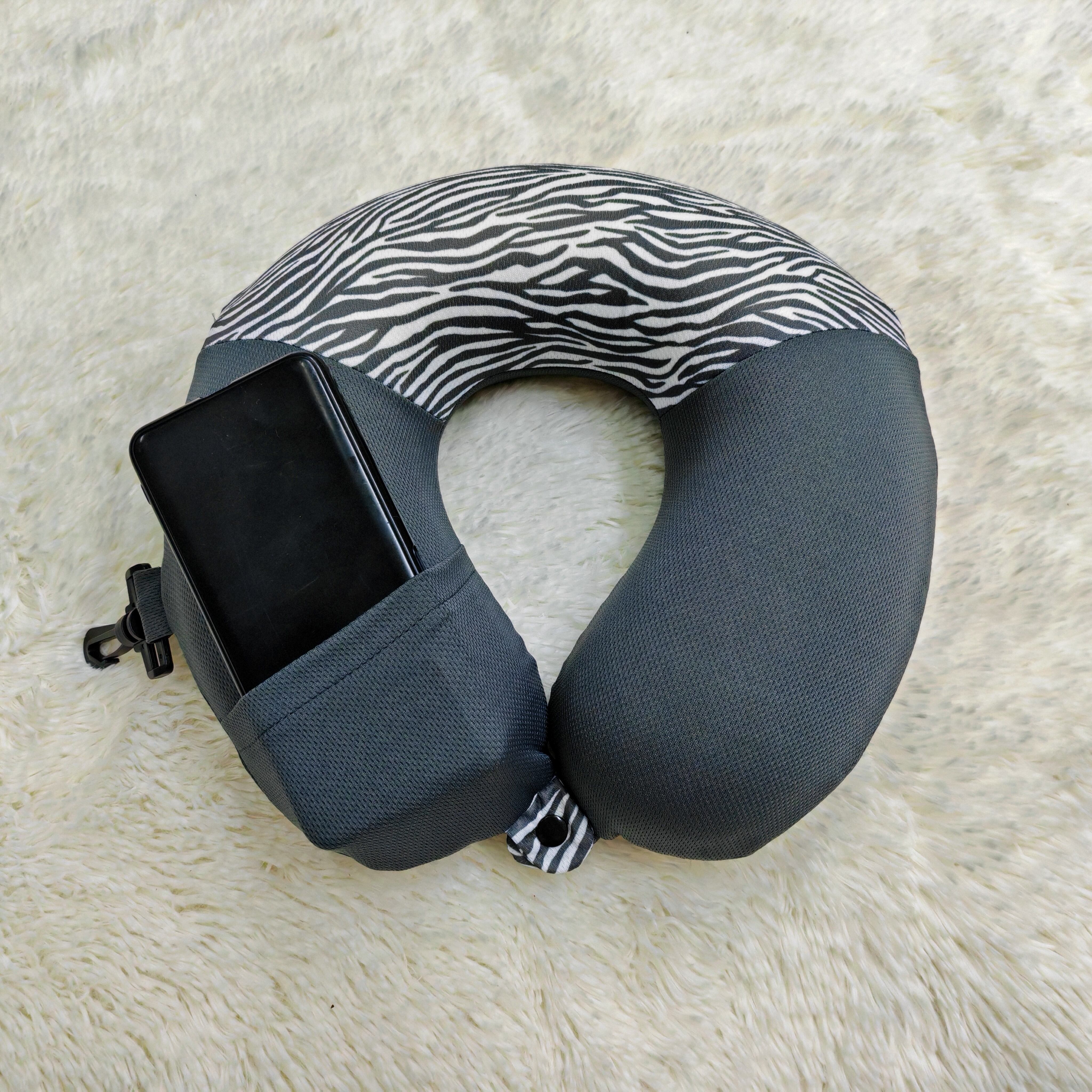 Memory Foam Neck Travel Pillow with Digital printed and Eye mask set supplier