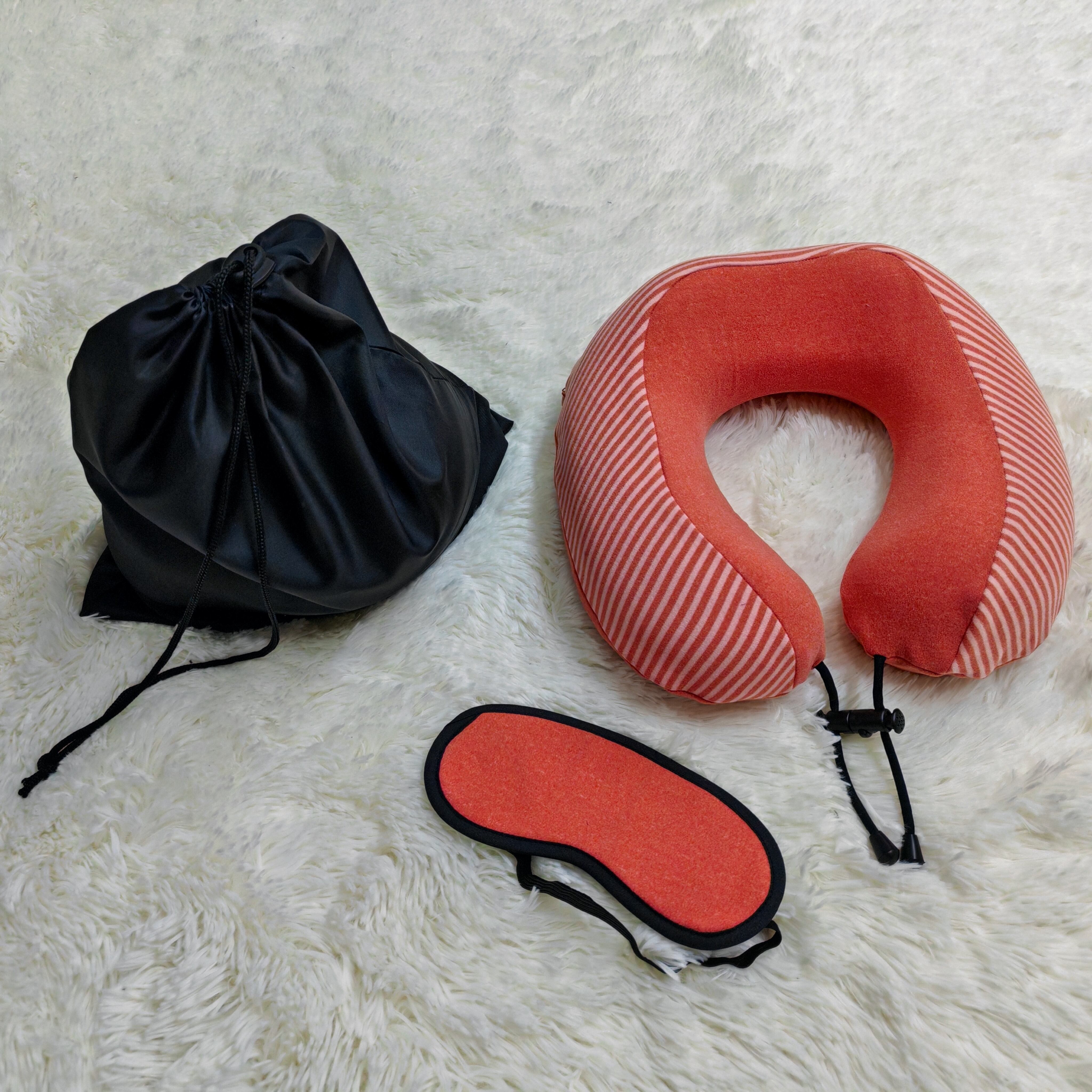 Comfortable Removable Memory Foam Neck Pillow with Eye Mask supplier