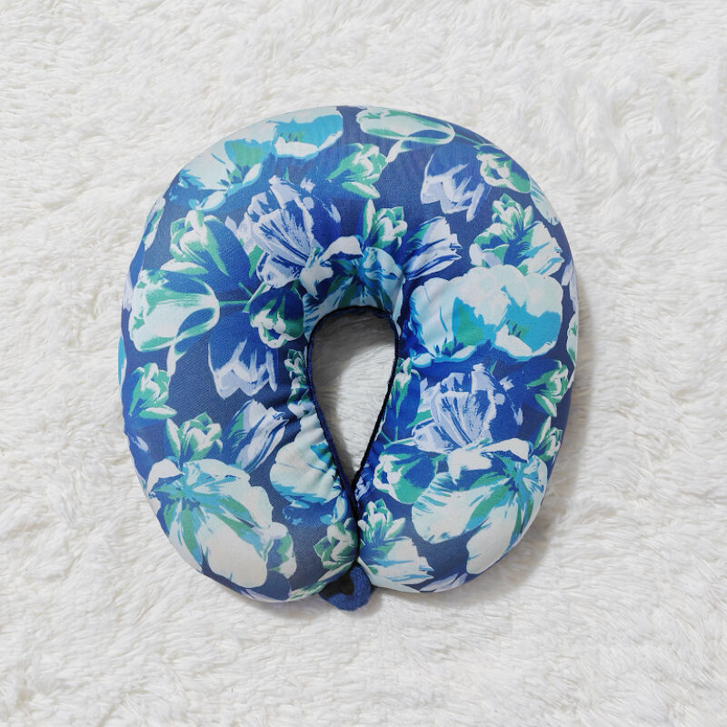 Soft Micro-beads Printed Travel Neck Pillow details