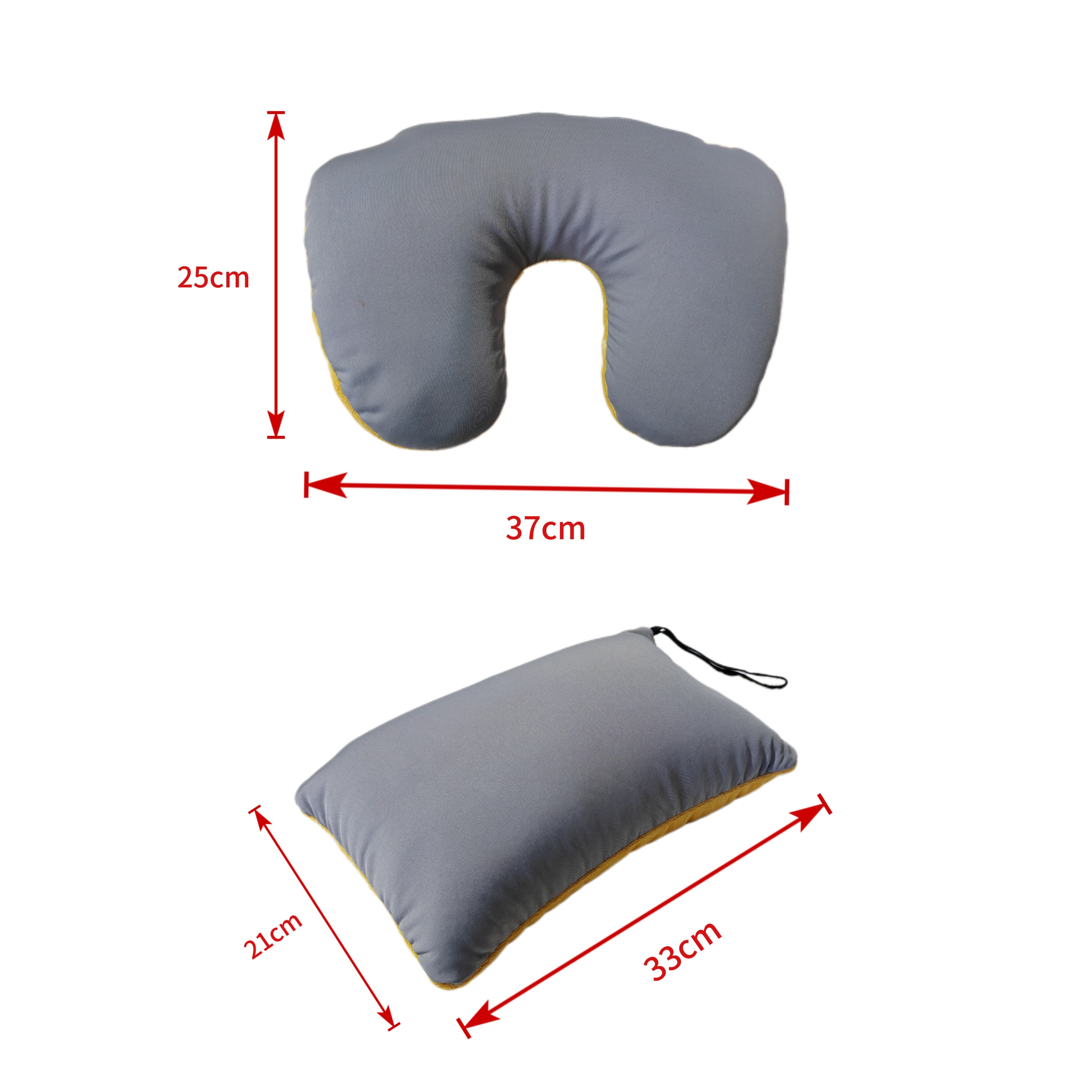 Travel Neck Pillow 2 in1 Microbeads Solid Convertible Cushion details