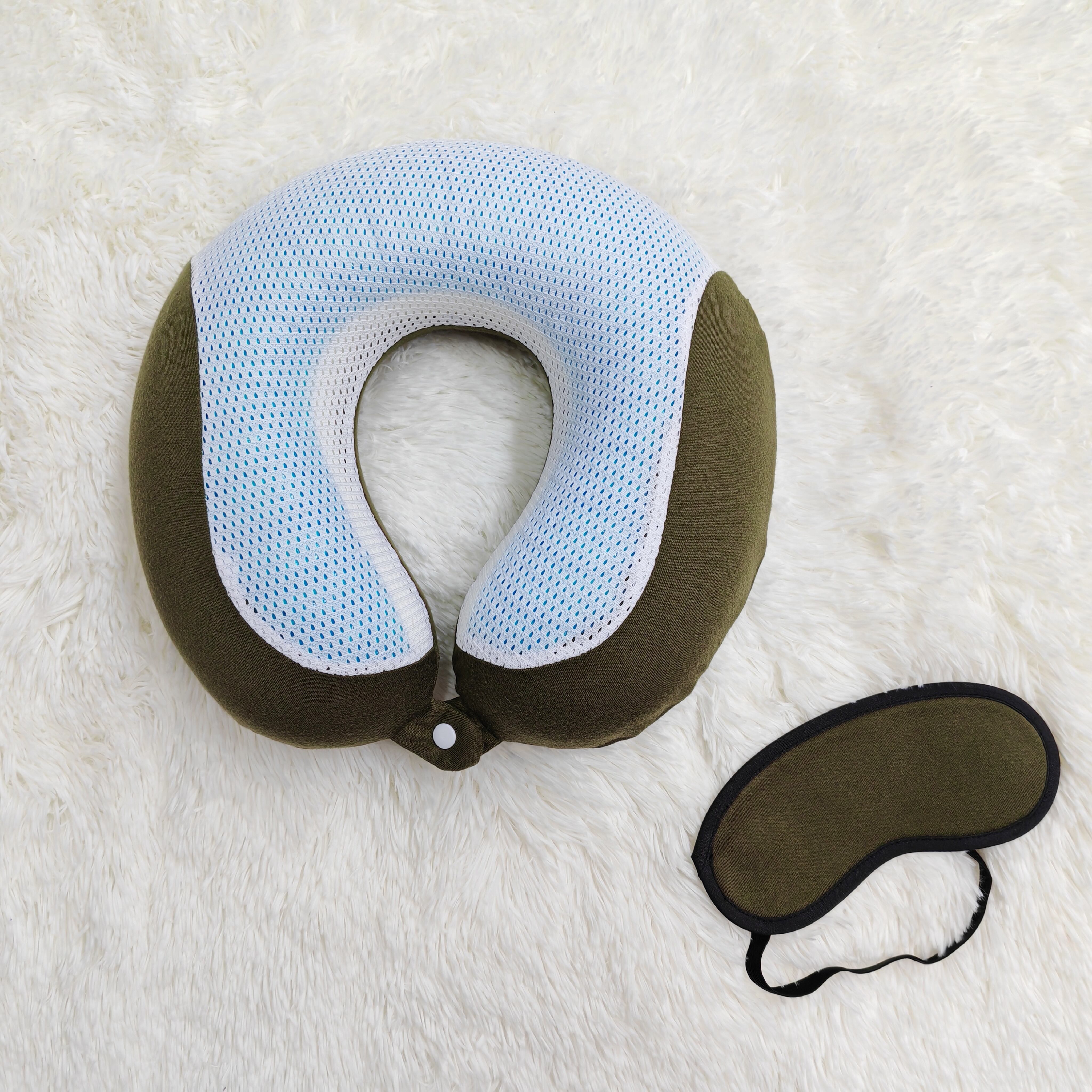 Comfortable Memory Foam Neck Travel Pillow with Cooling Gel factory