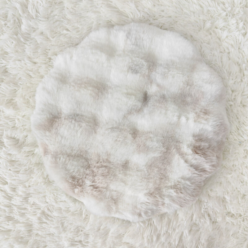 Rabbit Fur Seat Cushion Memory Foam Pad details