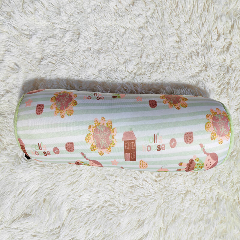 Long Round Comfort Squishy Microbeads Digital Printed Pillow