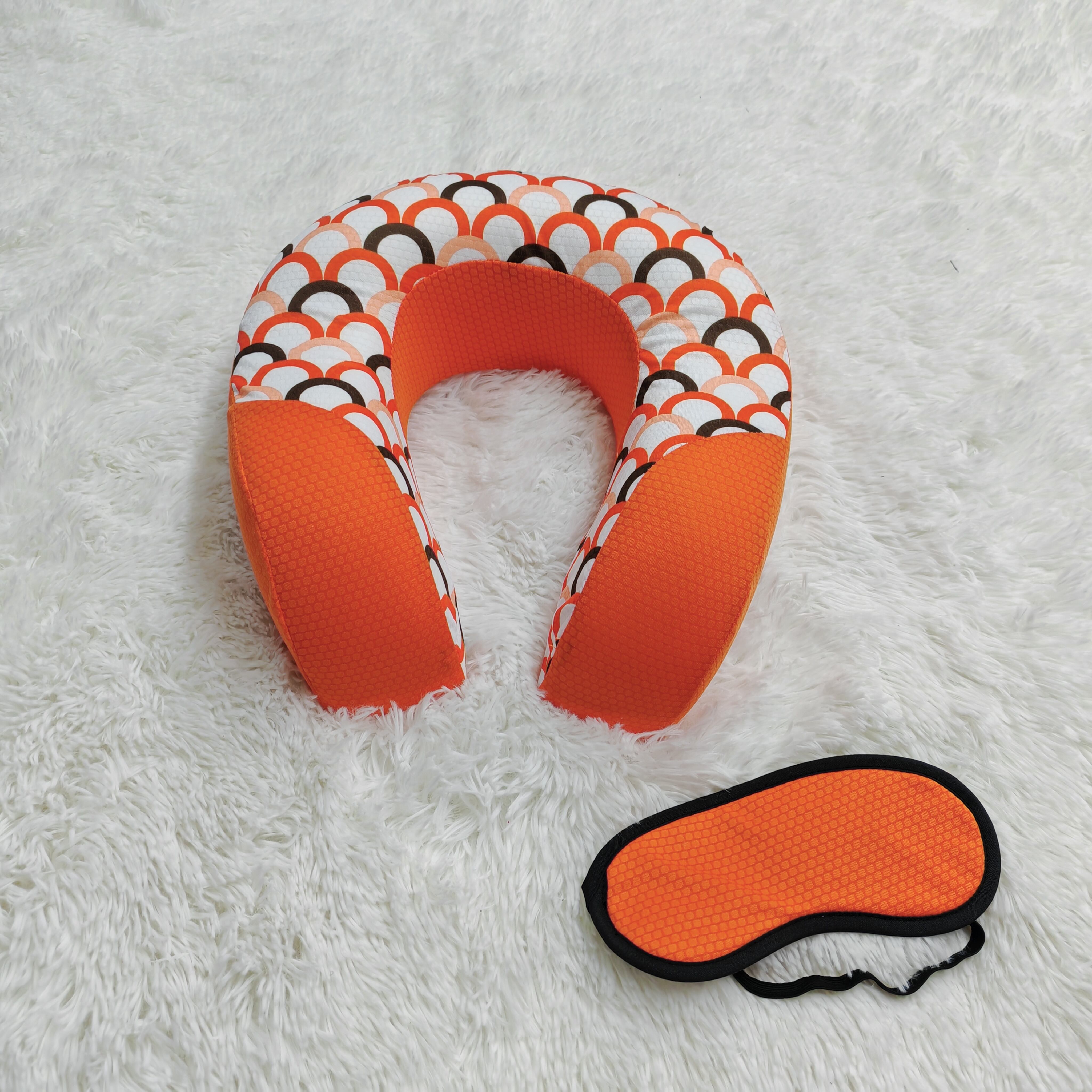 Breathable Memory Foam Neck Travel Pillow Eye mask set factory