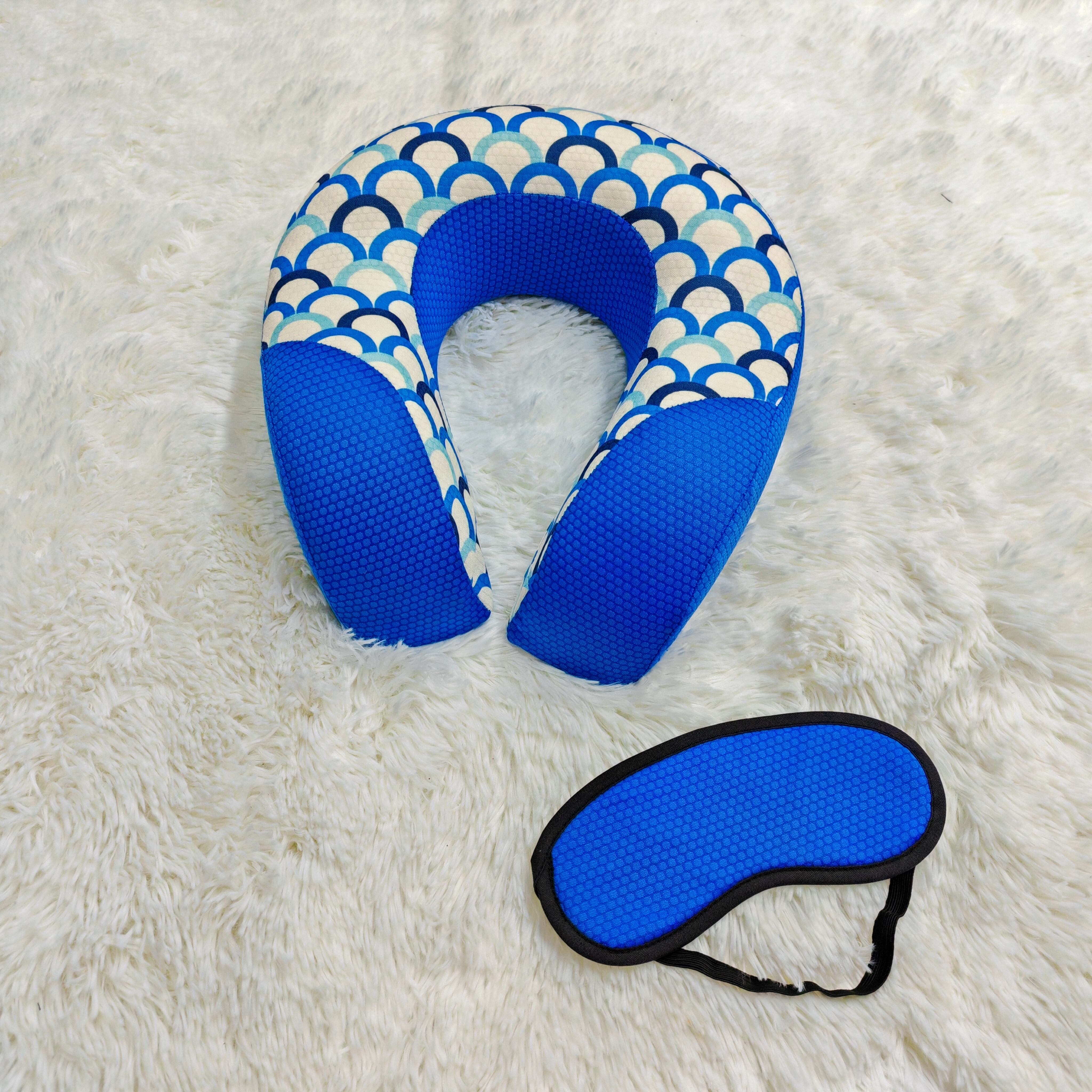 Breathable Memory Foam Neck Travel Pillow Eye mask set factory