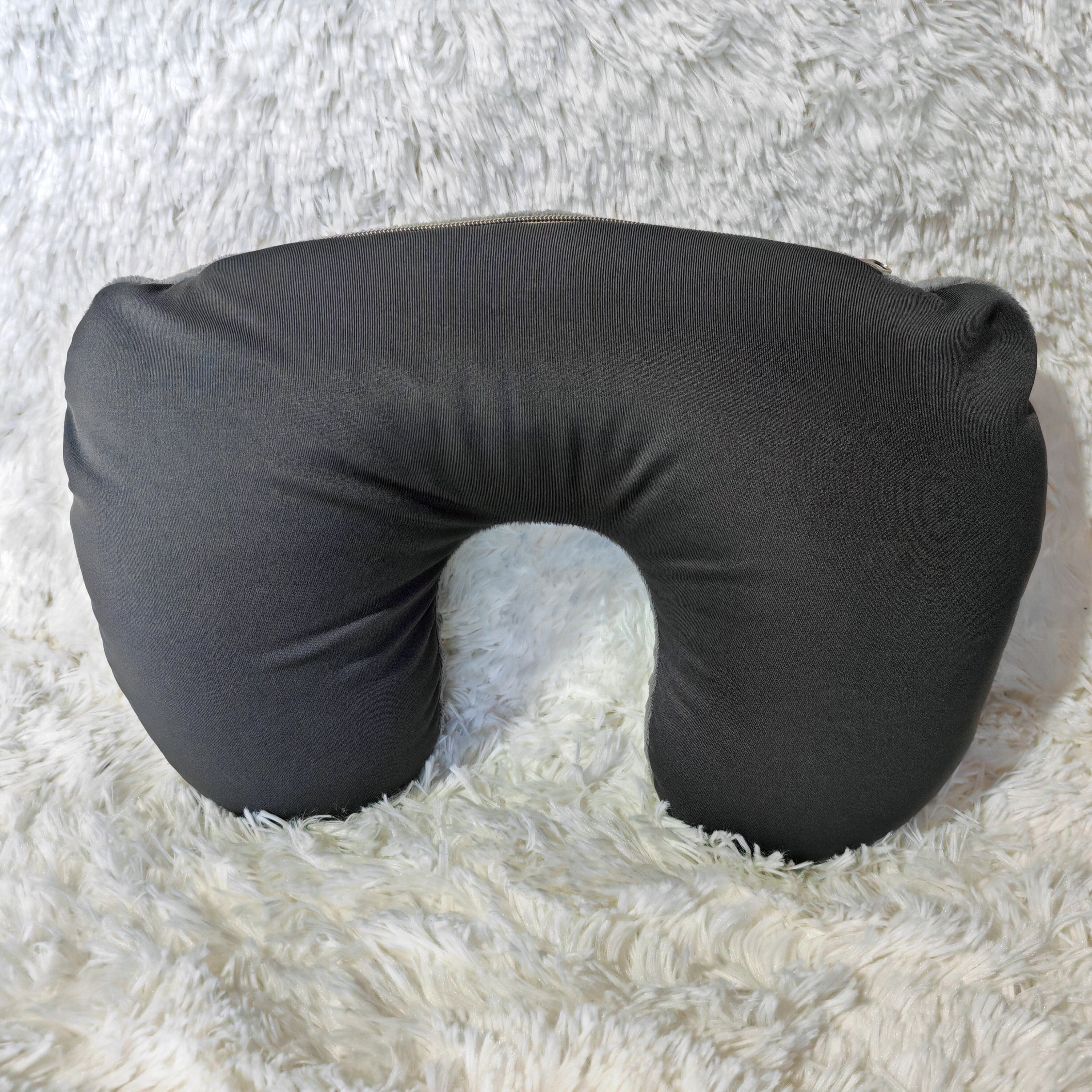 Travel Neck Pillow 2 in1 Microbeads Solid Convertible Cushion details