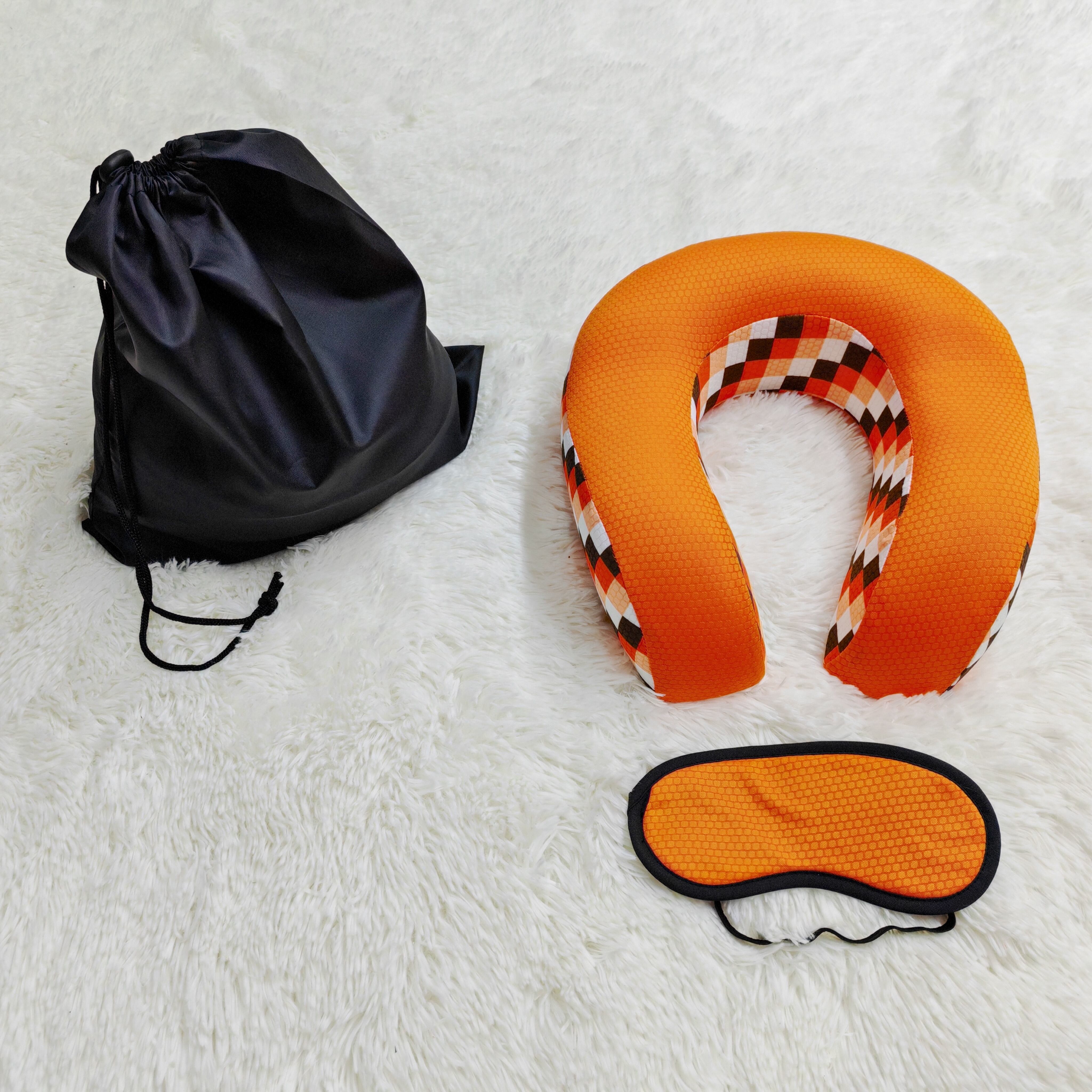 Comfortable Memory Foam Neck Travel Pillow Eye mask set details