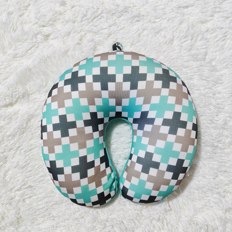  Spandex Micro-beads Printed Travel Neck Pillow manufacture