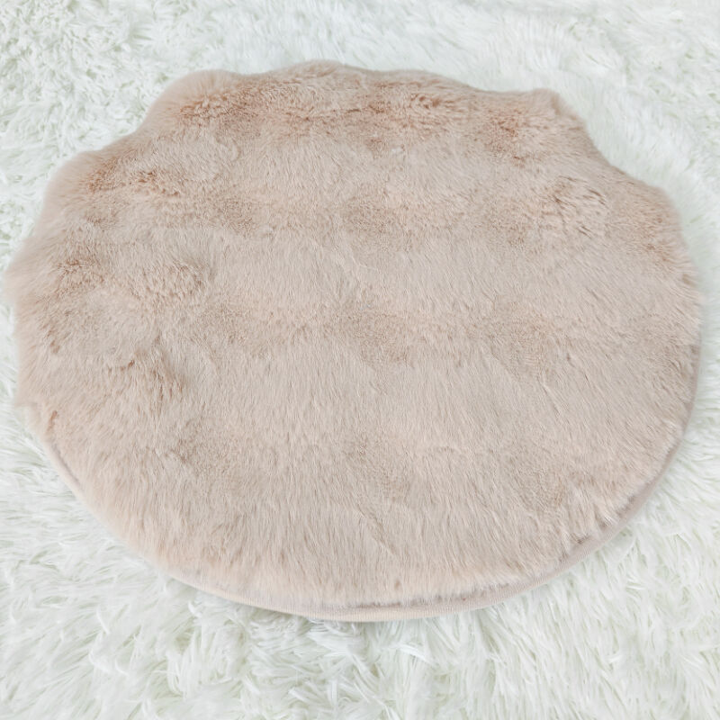 Rabbit Fur Seat Cushion Memory Foam Pad details