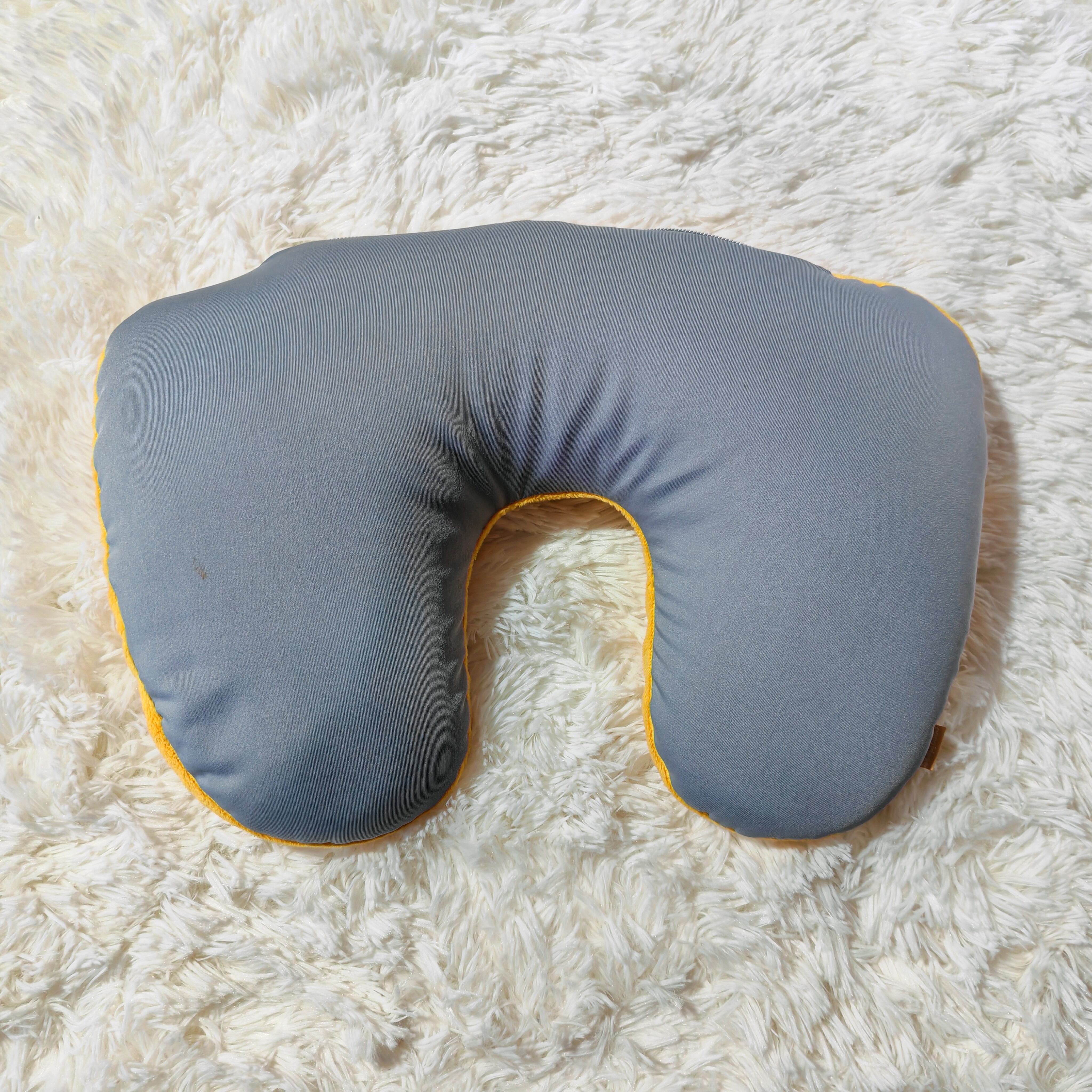 Travel Neck Pillow 2 in1 Microbeads Solid Convertible Cushion