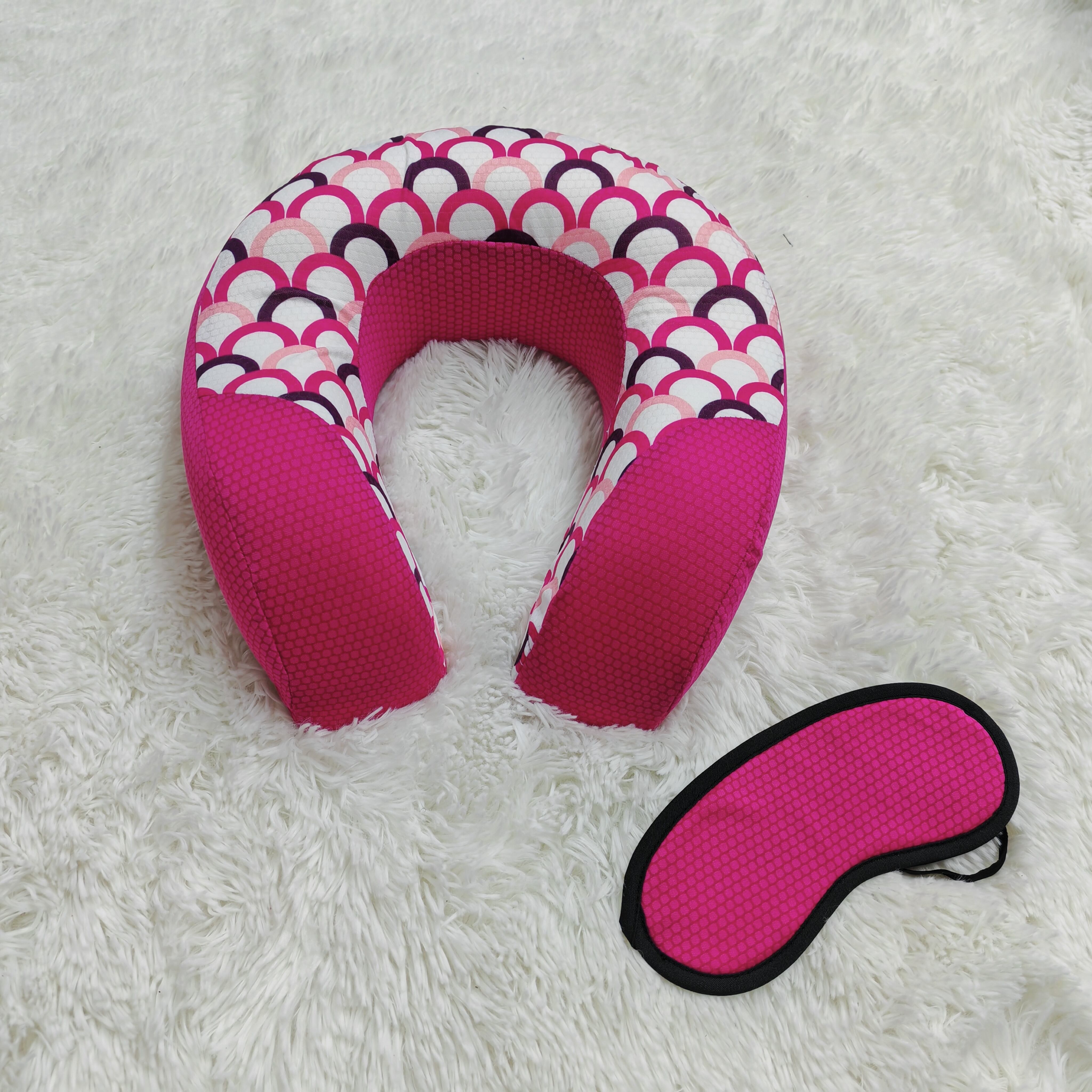 Breathable Memory Foam Neck Travel Pillow Eye mask set