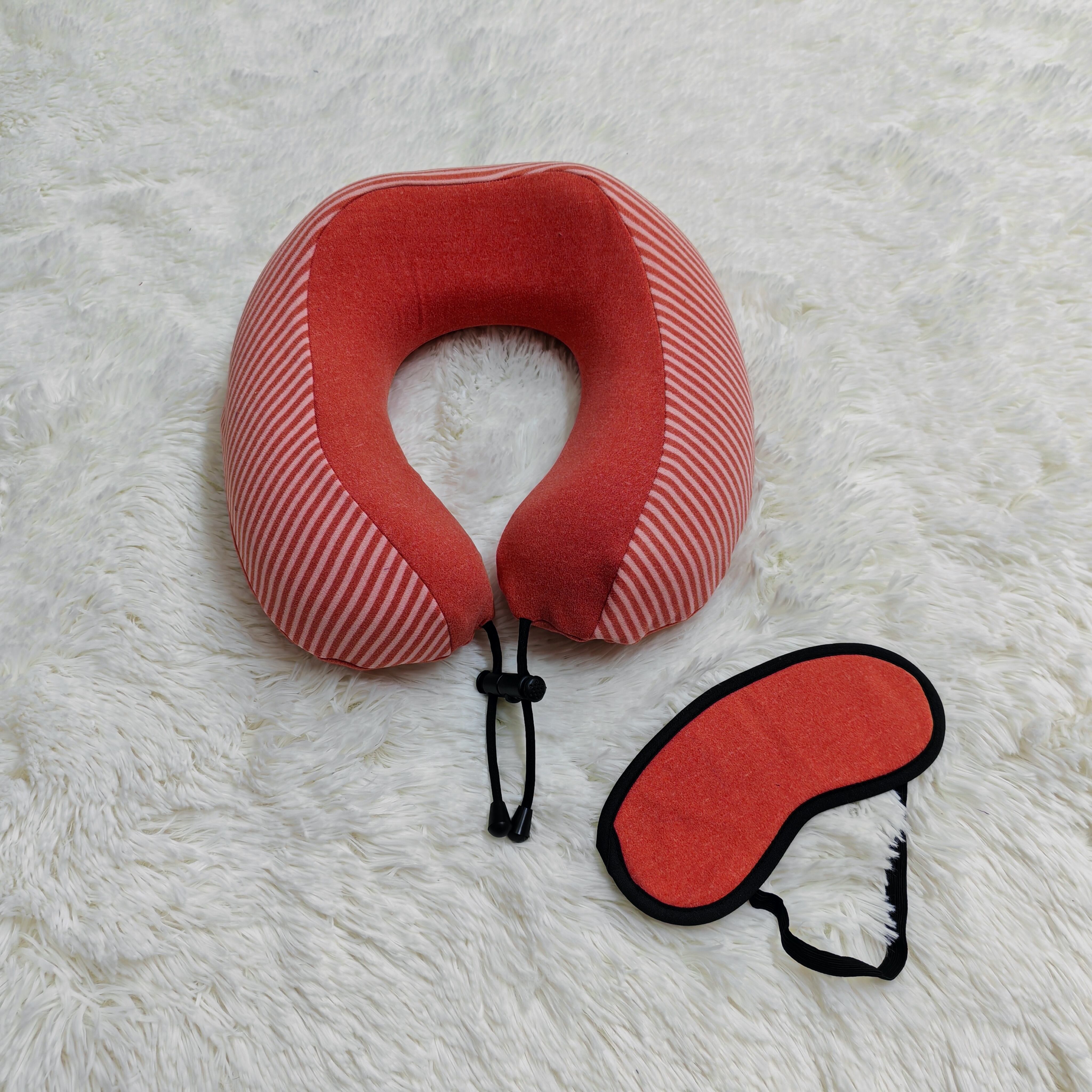 Comfortable Removable Memory Foam Neck Pillow with Eye Mask