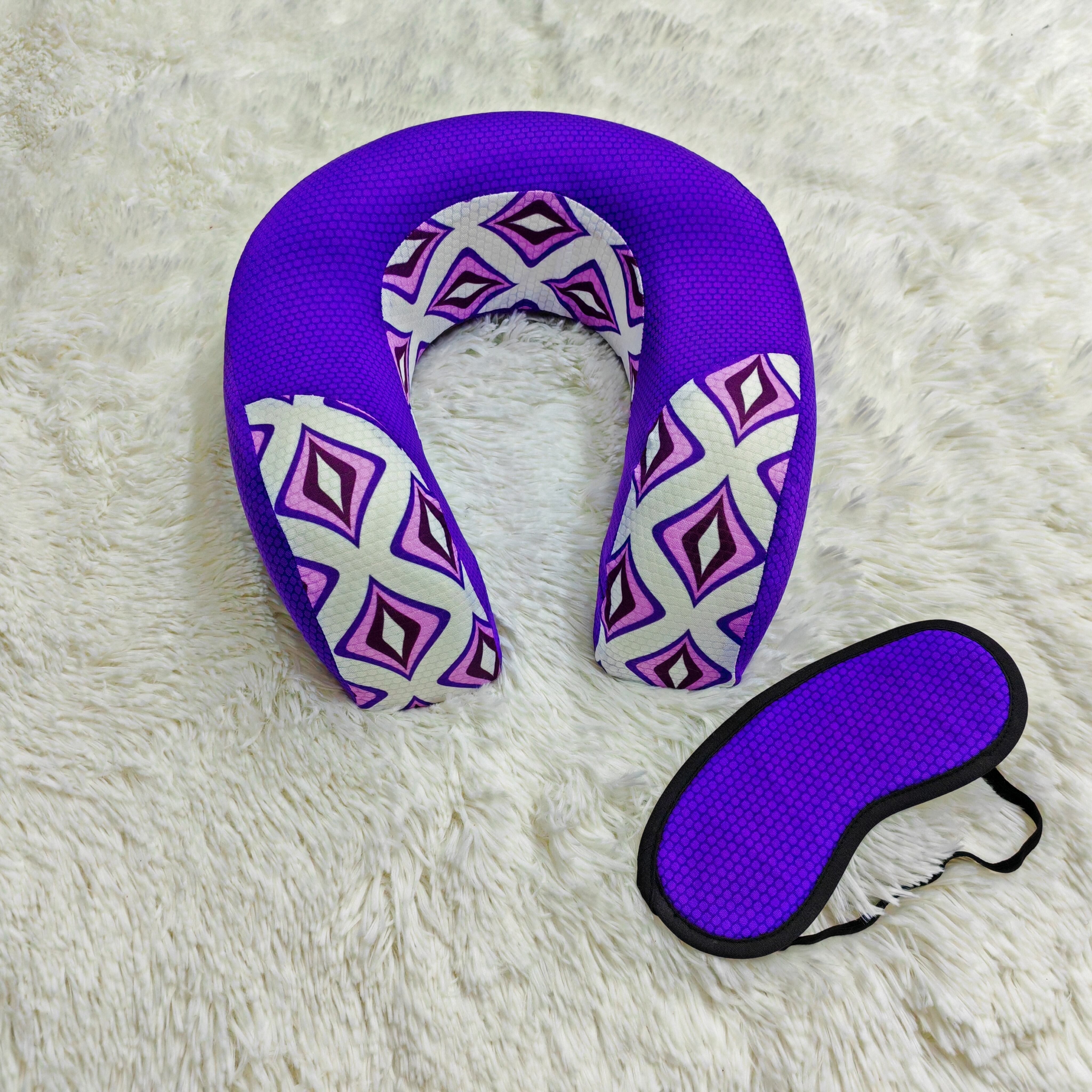 Breathable Memory Foam Neck Travel Pillow Eye mask set details