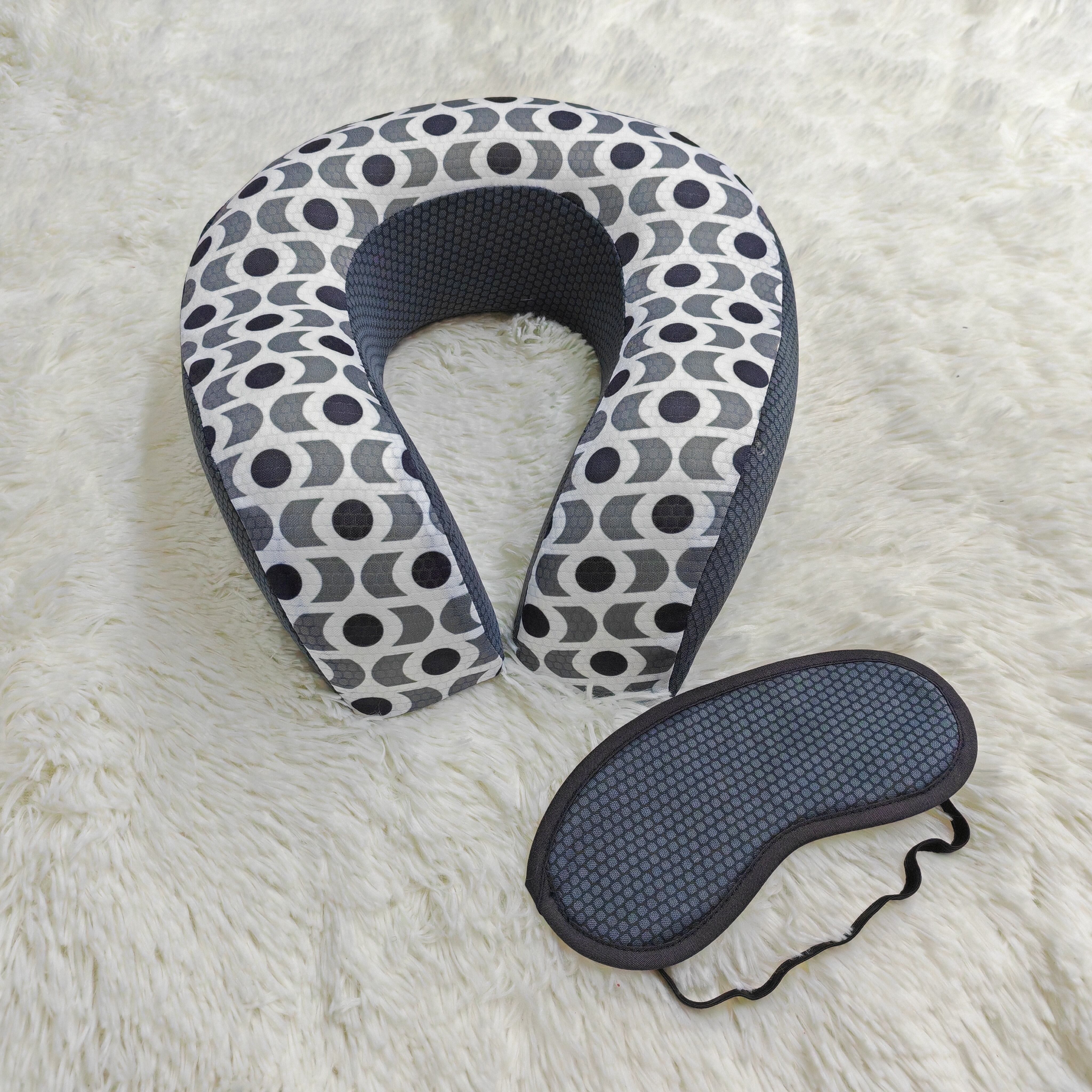 Breathable Memory Foam Neck Travel Pillow Eye mask set details