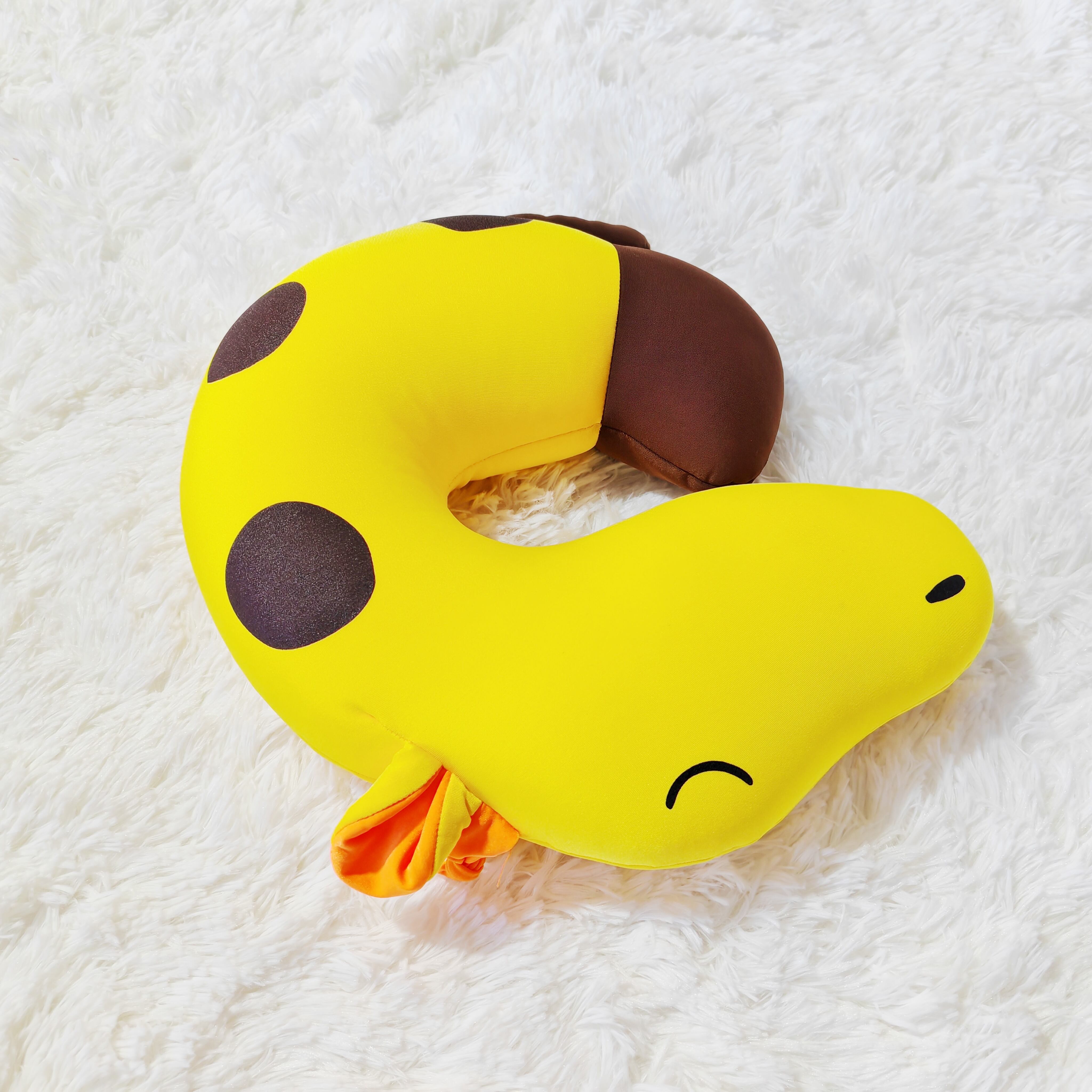 Cute Animal Face design Neck Travel Pillow Digital Printed details