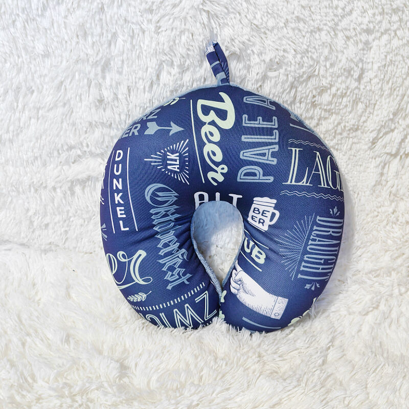 Spandex Micro-beads Printed Travel Neck Pillow manufacture