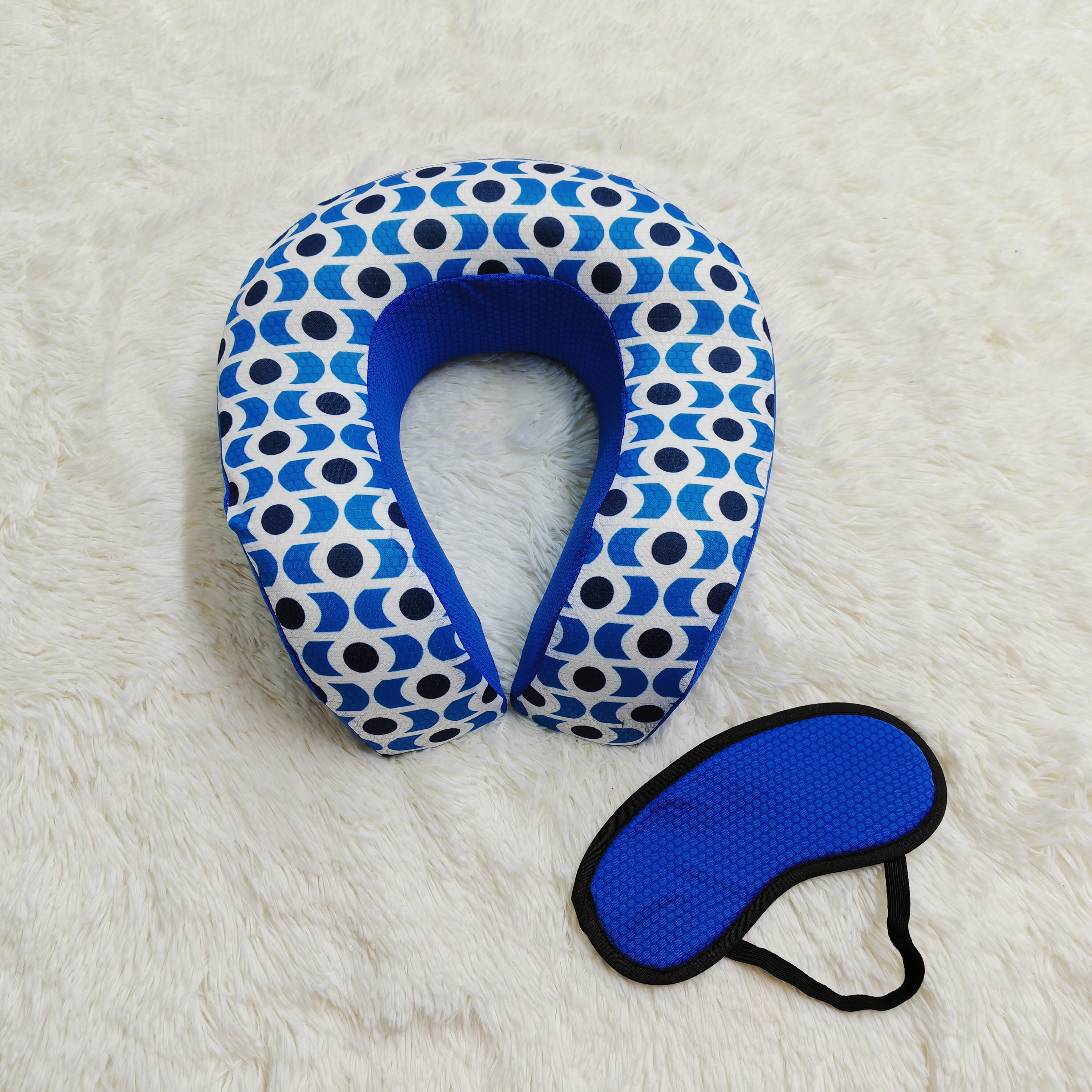 Breathable Memory Foam Neck Travel Pillow Eye mask set manufacture