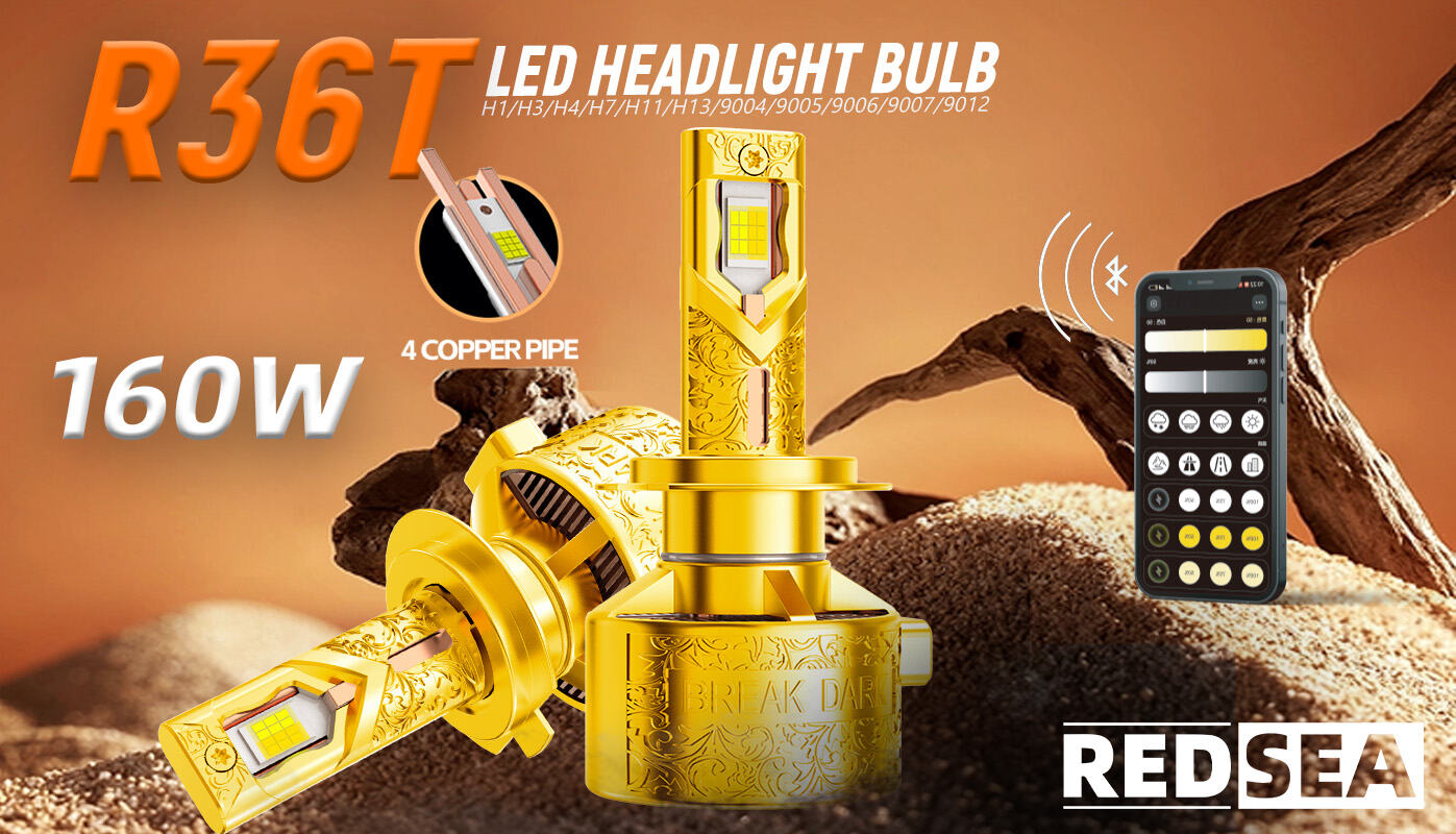 redsea r36t car led headlight 160w 16000lm-1