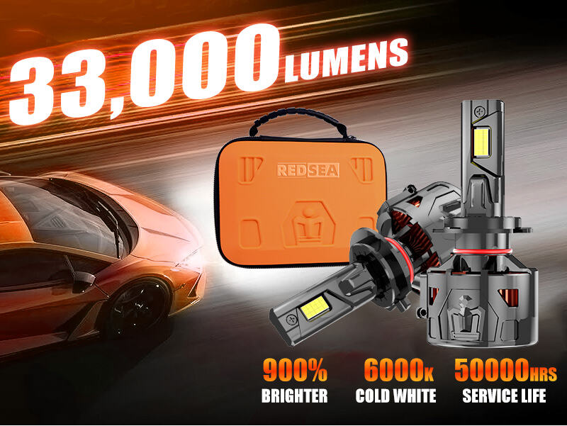 redsea r33b car led headlight bulb 330w 33000lm-4