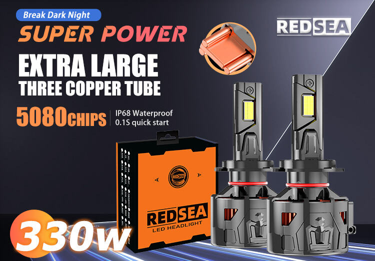 redsea r33b car led headlight bulb 330w 33000lm-3