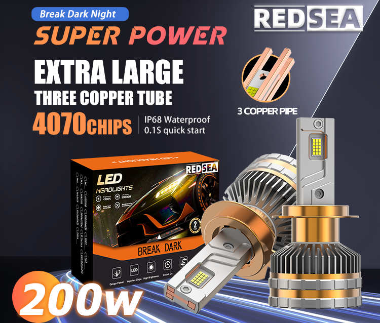 REDSEA R45 Led Car Headlight Bulbs 200W 20000lm.png