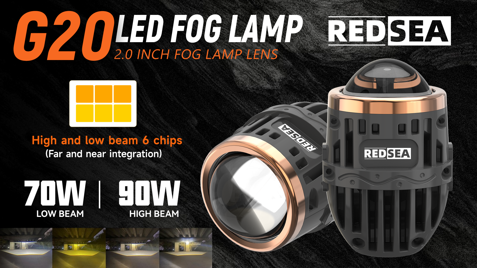 redsea g20 led fog projector bulb 35 45w 3500 4500lm-1