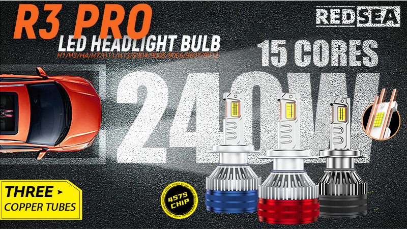 redsea r3 pro led headlight bulbs 240w 24000lm-2