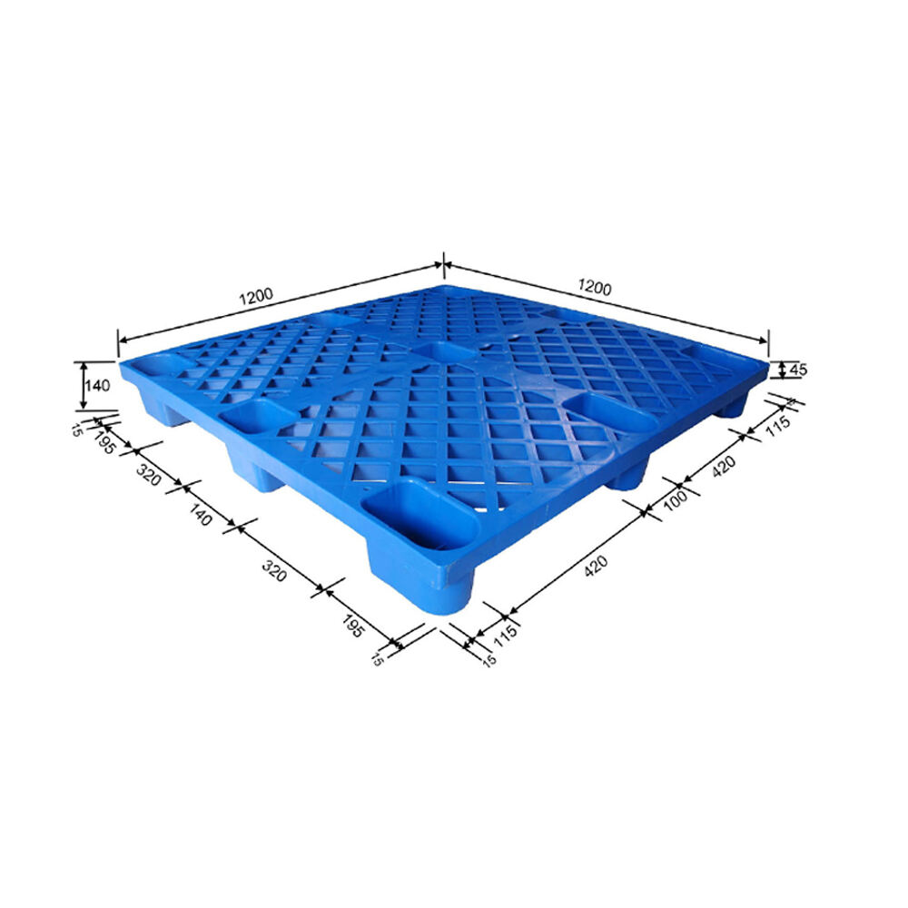 1200x1200x140mm 9 πόδια στοίβαση πλαστικού παλετά