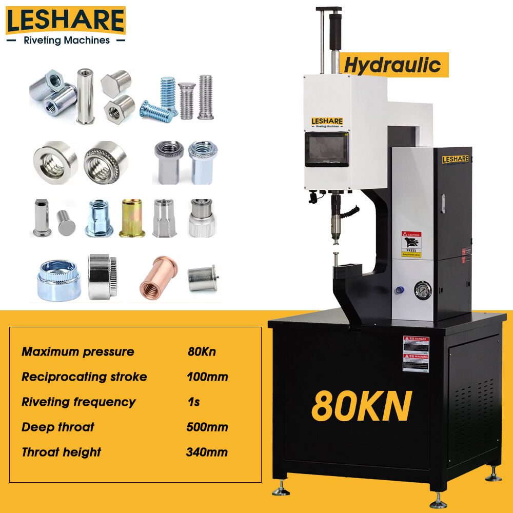 Hydrauli 80 kN kiinnikkeiden asennuskone