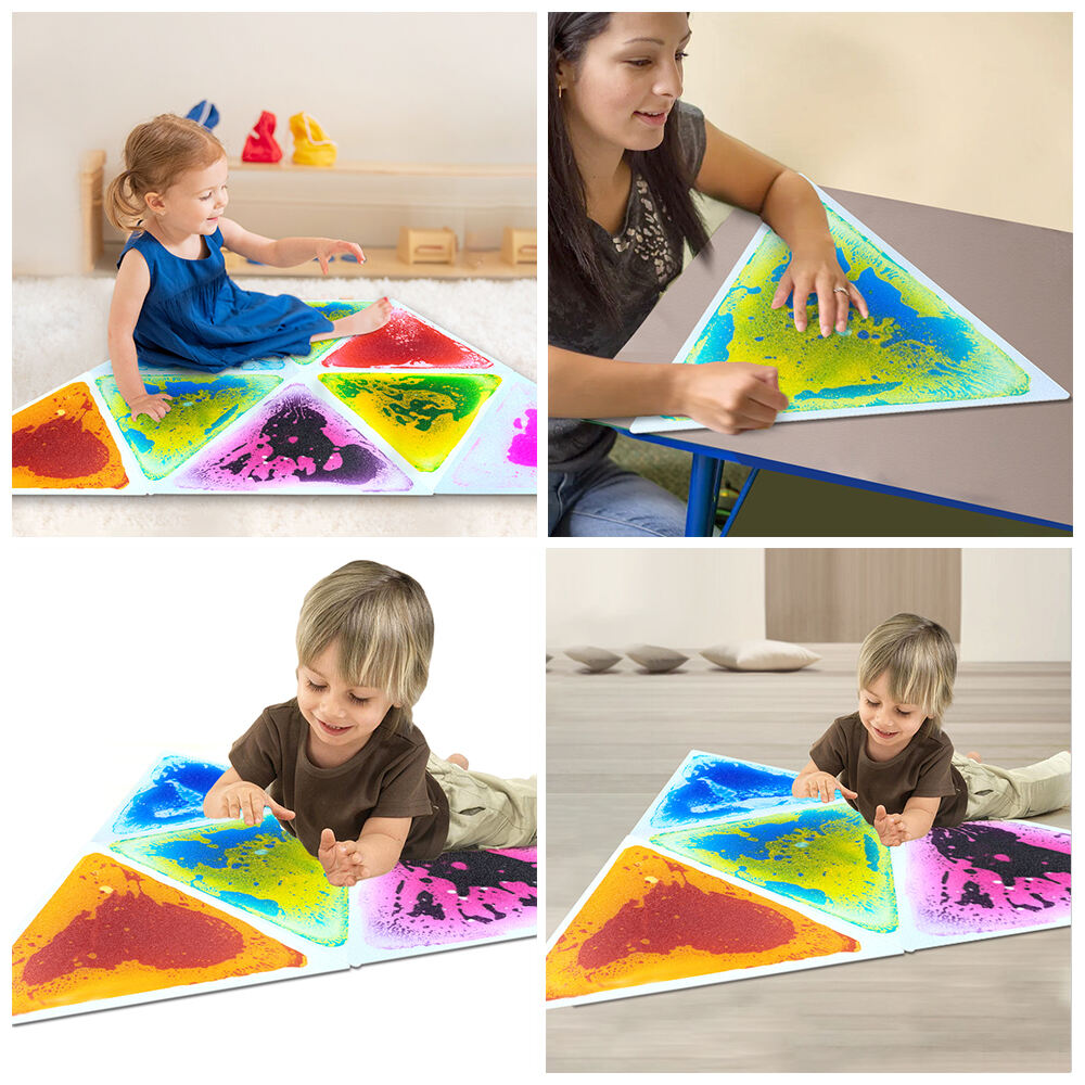 38/50CM1PC Hot Sales Preschool Sensory Floor 3D Art School Decoration Cartoon Sensory Liquid Tile Mats For Montessori Toy factory