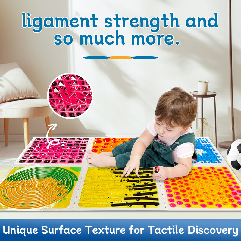 Textured Massage Liquid Sensory Flooring as a Play Mat for Autistic Children