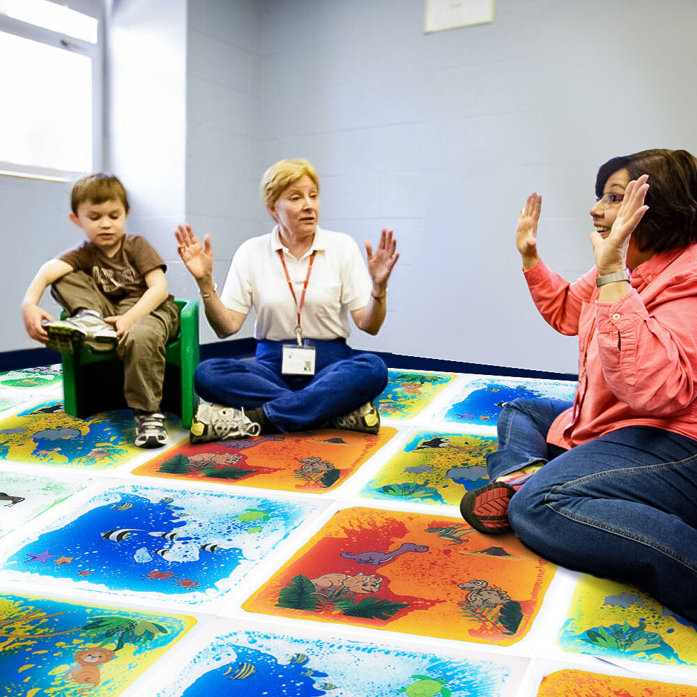 HF Sensory Liquid Floor Tiles:Versatile Sensory Mat for Multiple Uses 