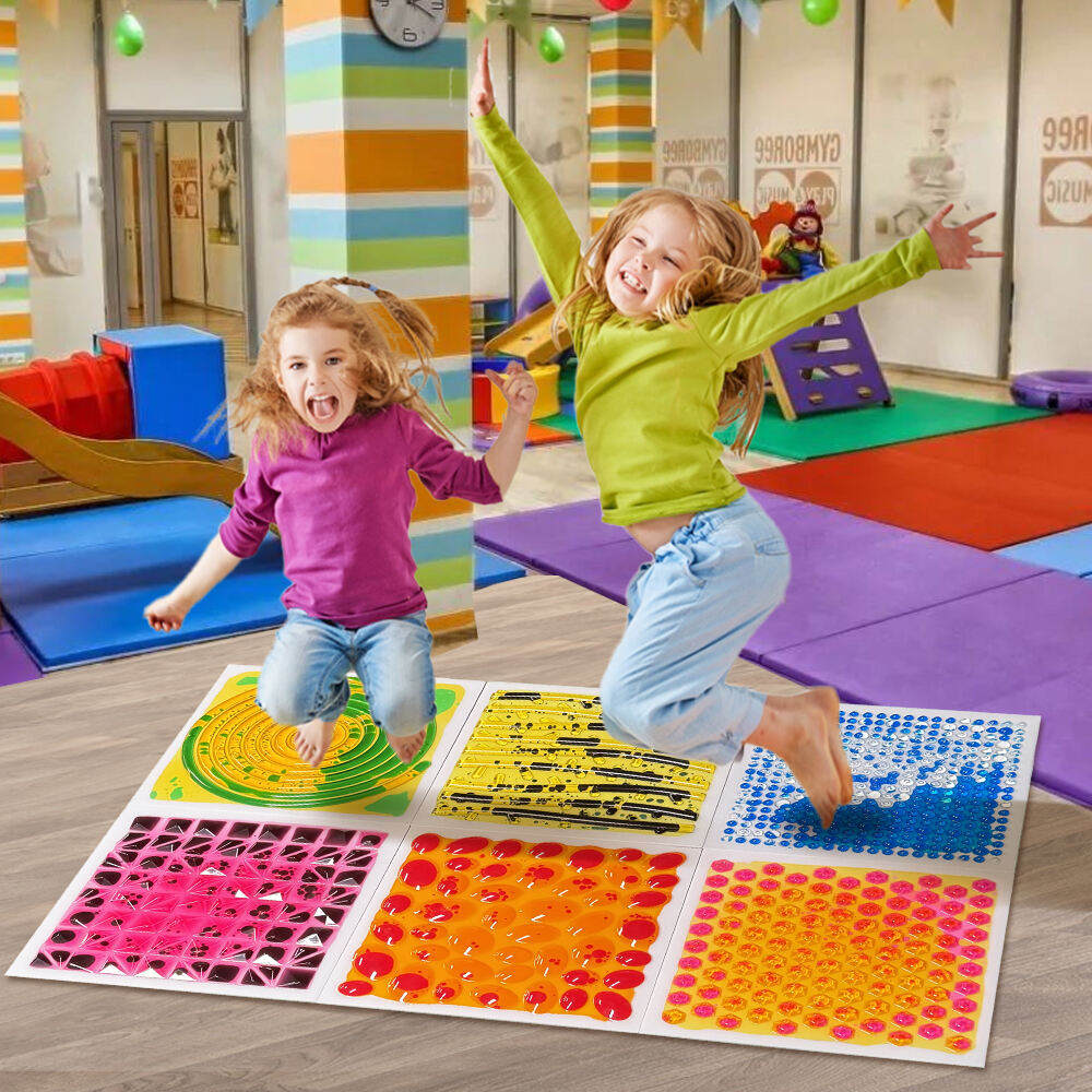 HF Sensory Liquid Floor Tiles:Durable and Easy-to-Clean Sensory Mat 