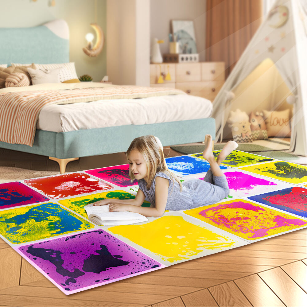 HF Sensory Liquid Floor Tiles：Therapeutic Sensory Floor Mat for Relaxation and Focus 