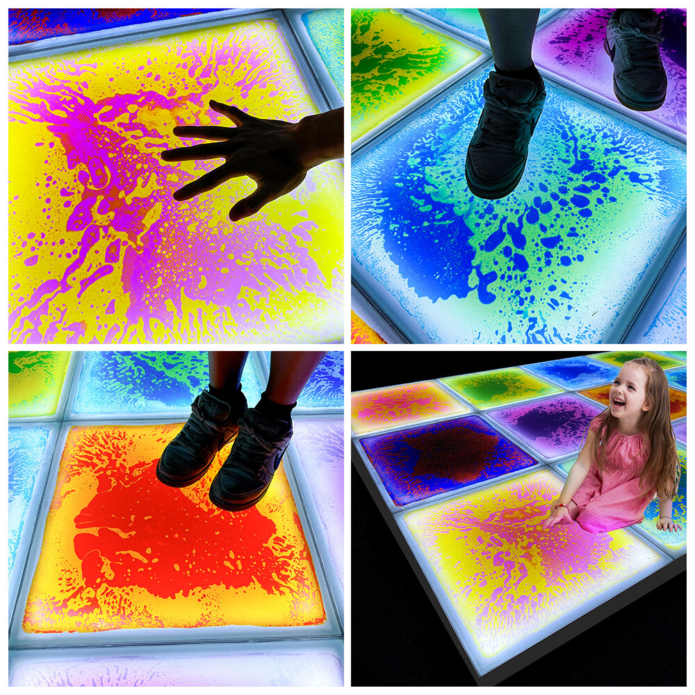 Treatment of Autistic Children Sensory Toys Luminescent LED Liquid Tiles School Kindergarten T-stage Show manufacture