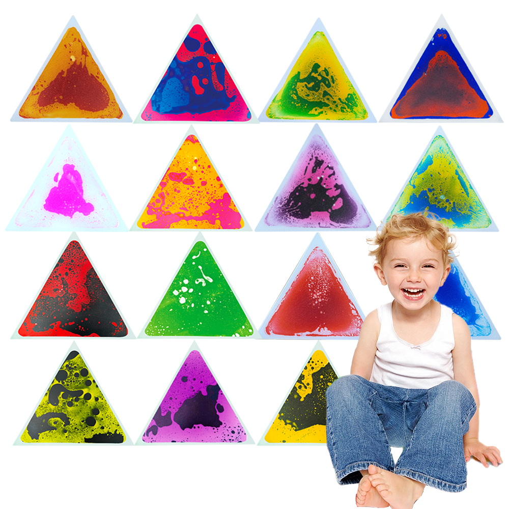 38/50CM 12 PC Hot Sales Preschool Sensory Floor Balancing Toy School Decoration Sensory Liquid Tile Mats For Montessori Toy