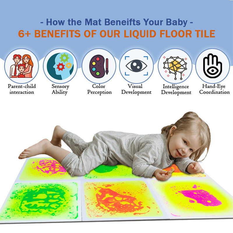 HF Sensory Liquid Floor Tiles: Colorful Textured Sensory Tiles for Schools
