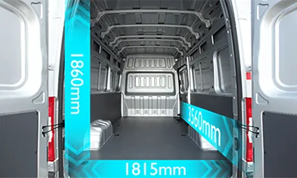 Spacious Interior: The space is as large as 11.68 cubic meters, with a flexible layout