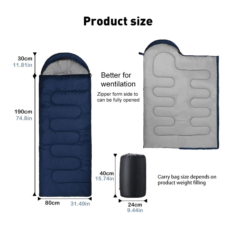 Camping Sleeping Bag Blue manufacture