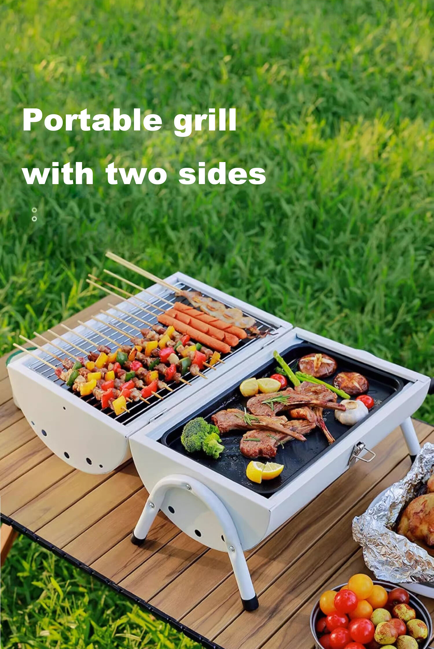 Portable BBQ Grill-White factory