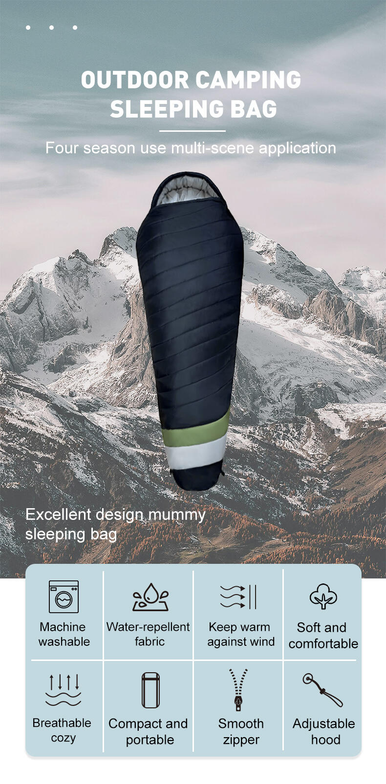 Four Seasons Mummy Sleeping Bag supplier