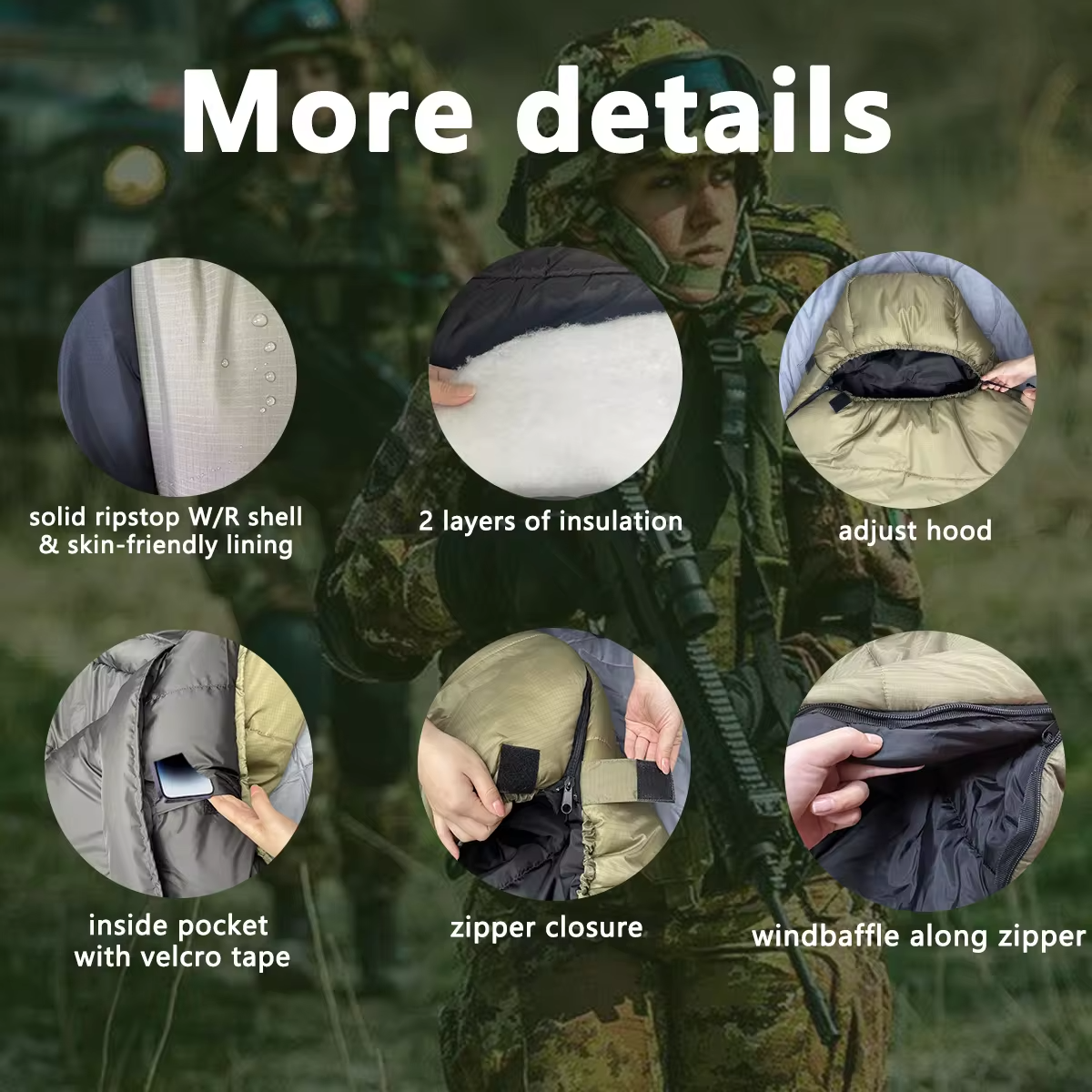 Hot Sale Adult Outdoor Waterproof Mummy Sleeping Bag for Camping Hiking Travel supplier