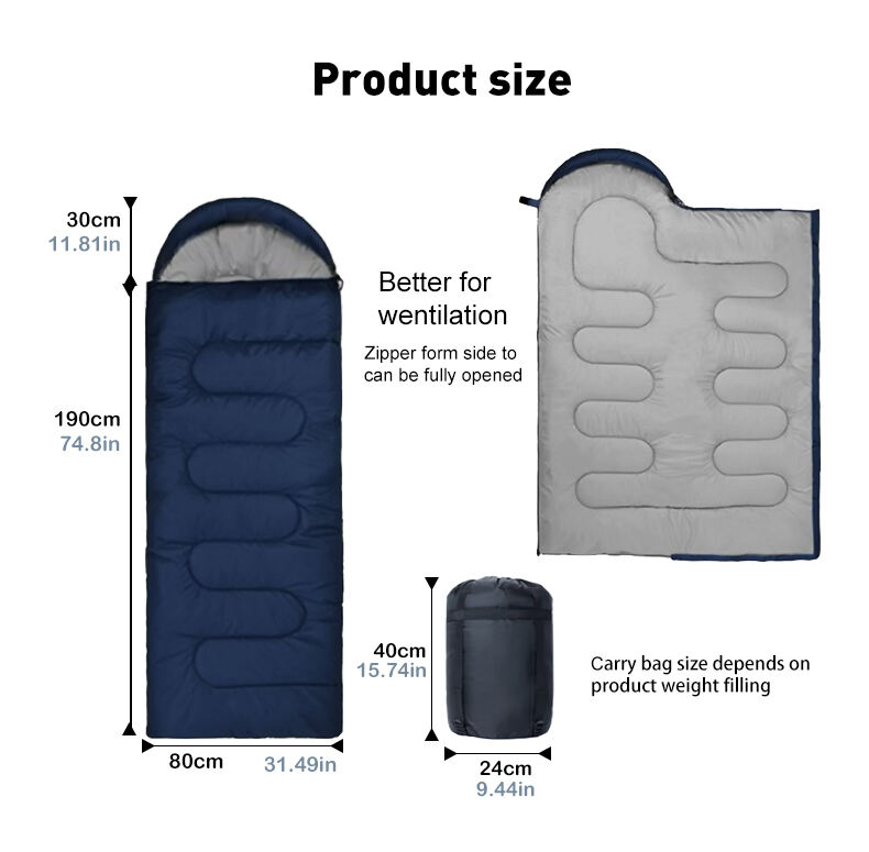 Camping Sleeping Bag Blue details