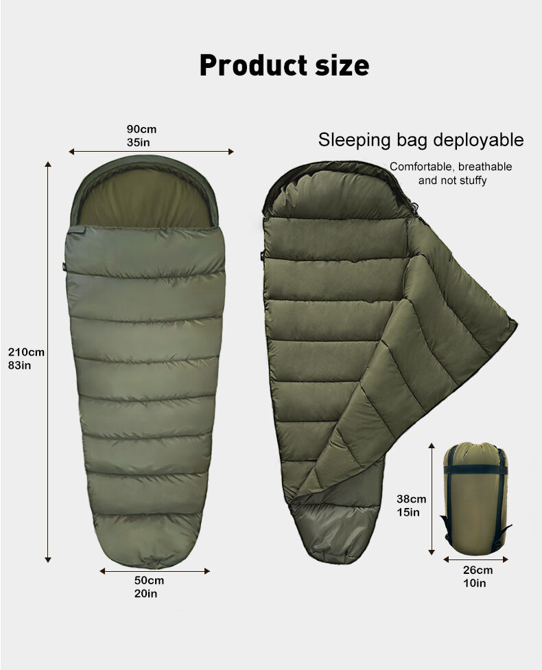 Four Seasons Mummy Sleeping Bag details