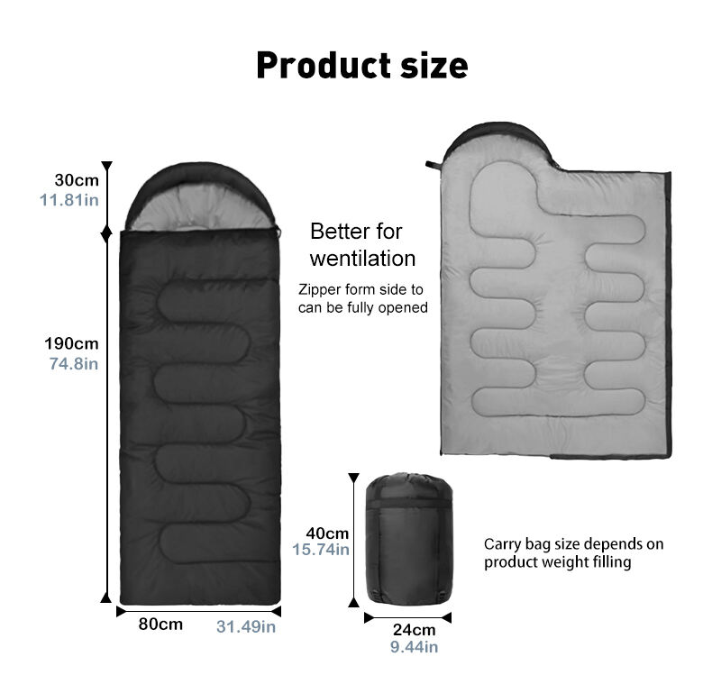 Camping Sleeping Bag Black supplier