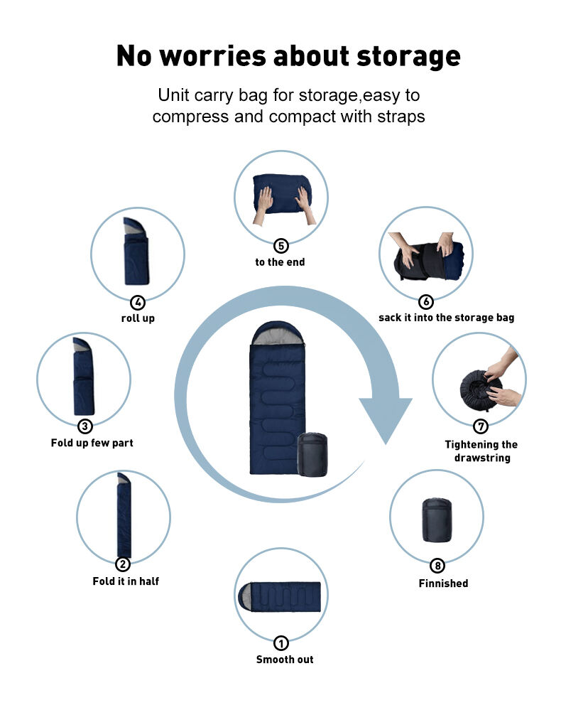 Camping Sleeping Bag Blue details